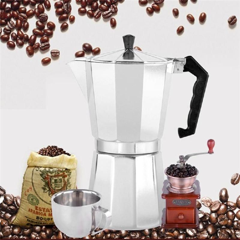 Compre De Aluminio De 8 Ángulo Moka Pot Espresso Fogón Cafetera Espresso  Moka Copa Continental Percolador Pot 3cup / 6cup A 18,87 € Del Theresal |  Es.Dhgate.Com