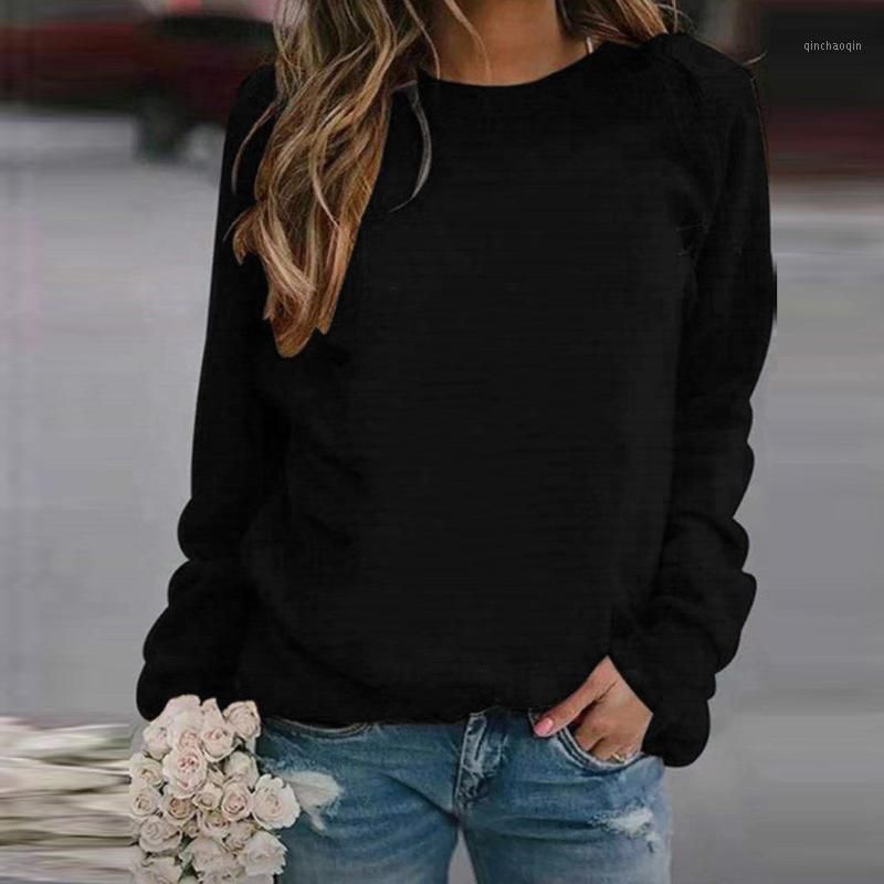 Hoodies Fashion Woman O-neck Manga Larga Camiseta Otoño Hoodies Fashion Woman O-neck Manga Larga Camiseta Otoño