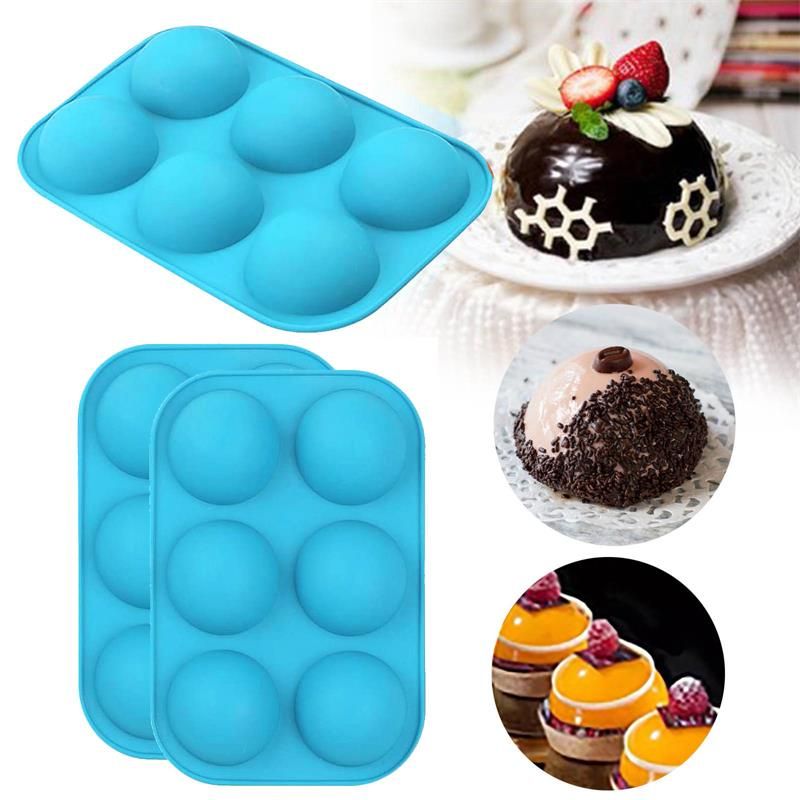 Acheter Pas Cher 6 Cavite Bricolage Demi Sphere Cercle Silicone Chocolat Gateau Gateau Gateau Gateau Cuisson Decoratif Gateau Moule Outil Du 1 16 Fr Dhgate