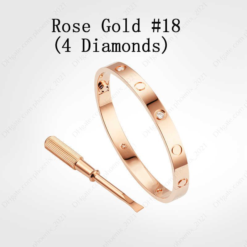 Ouro rosa # 18 (4 diamantes)