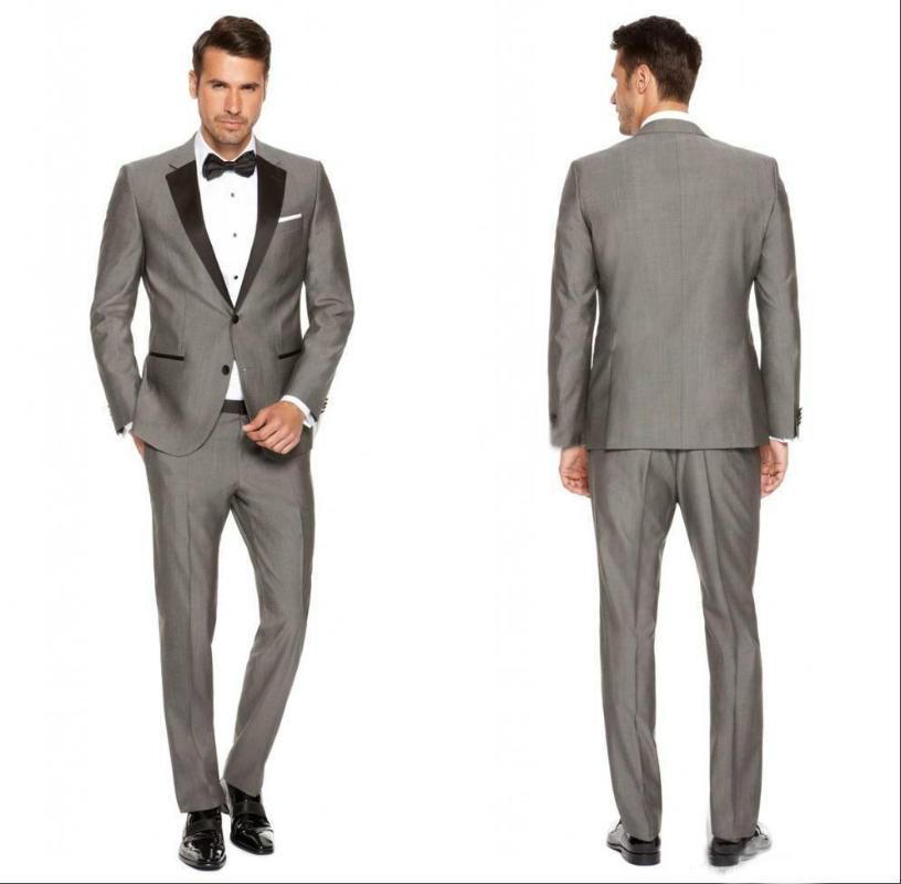 Compra Trajes Para Hombres Blazers 2021 Aduanas Gris Para Hombre Solapa  Negra Slim Fit Boda Para Hombres / Groomsmen Prom Casual Chaqueta +  Pantalones + Chaleco Blazer Barato | Entrega Rápida Y Calidad | Es.Dhgate