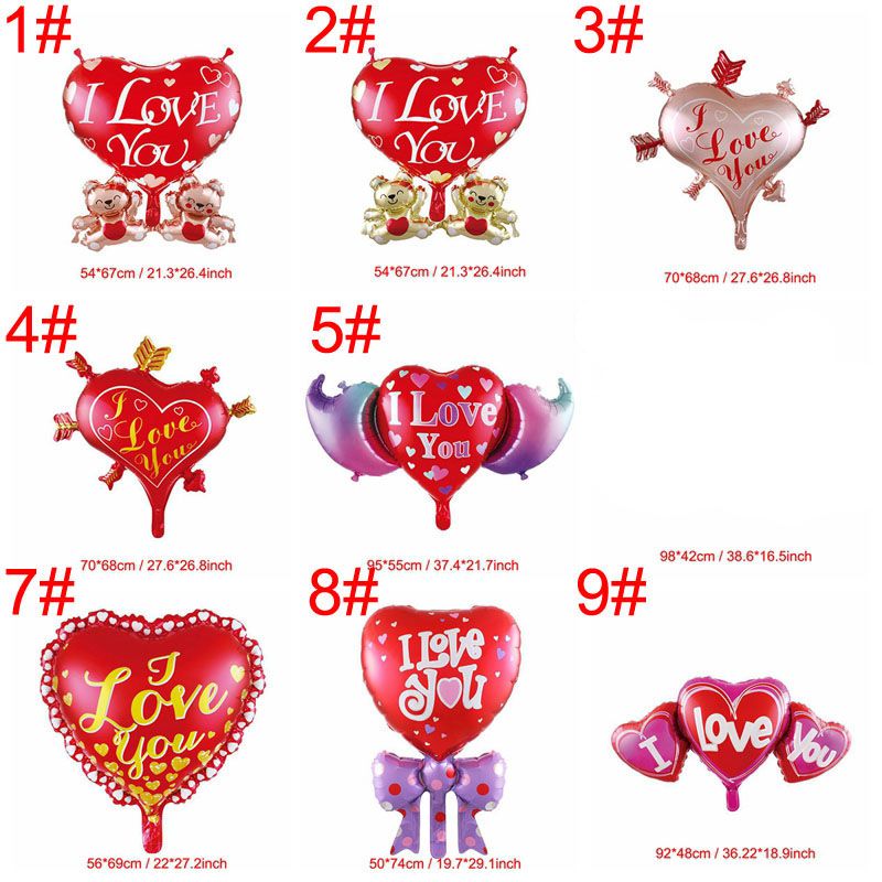 Valentine's Day I Love You Heart Balloon Heart-shaped Foil Balloons Wedding Decor Cartoon Balloons Party Decoration Balloon TQQ BH2951 Valentine's Day I Love You Heart Balloon Heart-shaped Foil Balloons Wedding Decor Cartoon Balloons Party Decoration Balloon TQQ BH2951