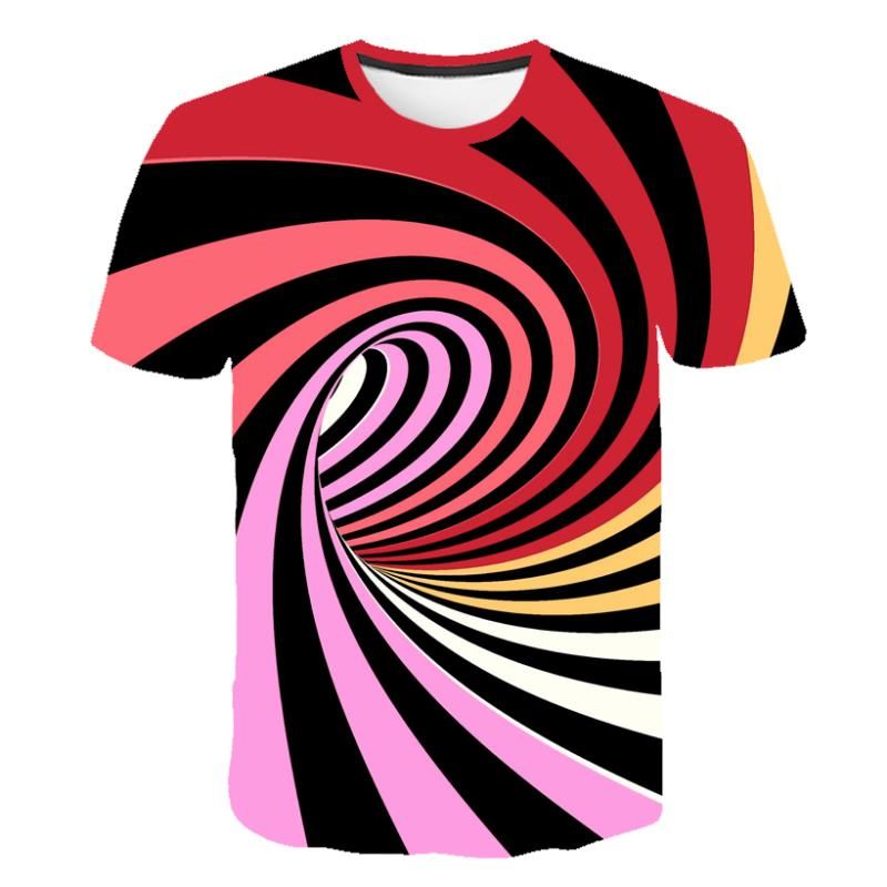 Fashion T Shirt Vertigo Pattern Top Men 