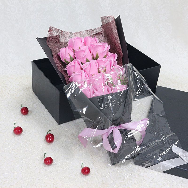 Boomly 18 Pezzi Creativo Bello Artificiali Fiore del Sapone Rose