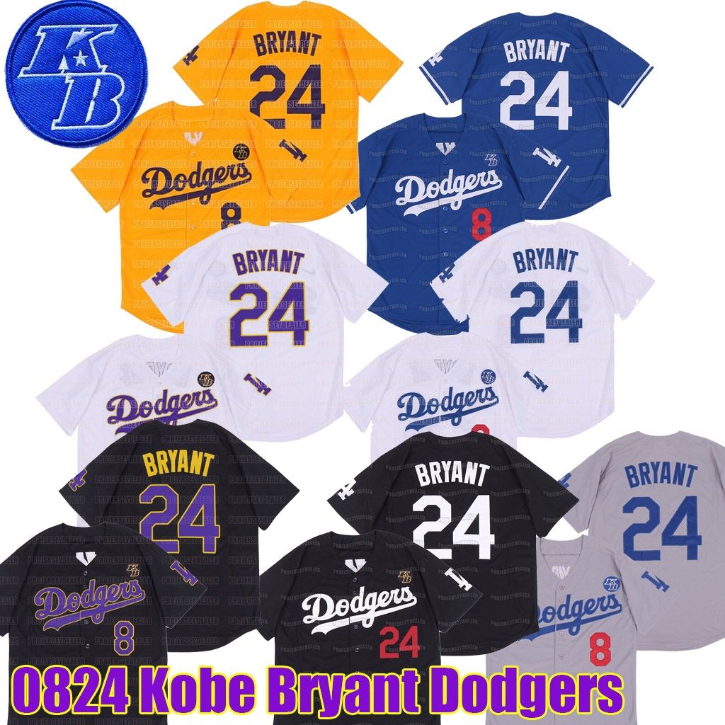 2020 Los Angeles Black Mamba Jersey 8 24 Bryant KB Baseball Jersey