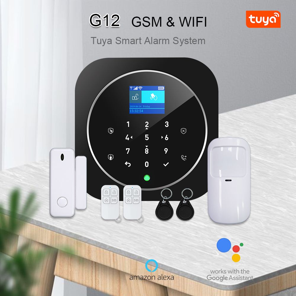 Compre Sistema De Alarma De Seguridad Tuya Wifi Gsm Con Detector De Humo Alexa Kits De Alarma De Seguridad Inalambrica De Casa Inteligente De Control De Aplicaciones Compatibles A 35 3 Del