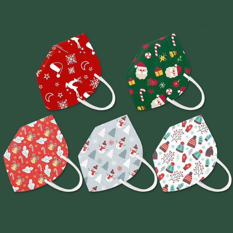 2020 Designer Kn95 Face Mask Christmas Santa Claus Snowman Gift Fashion