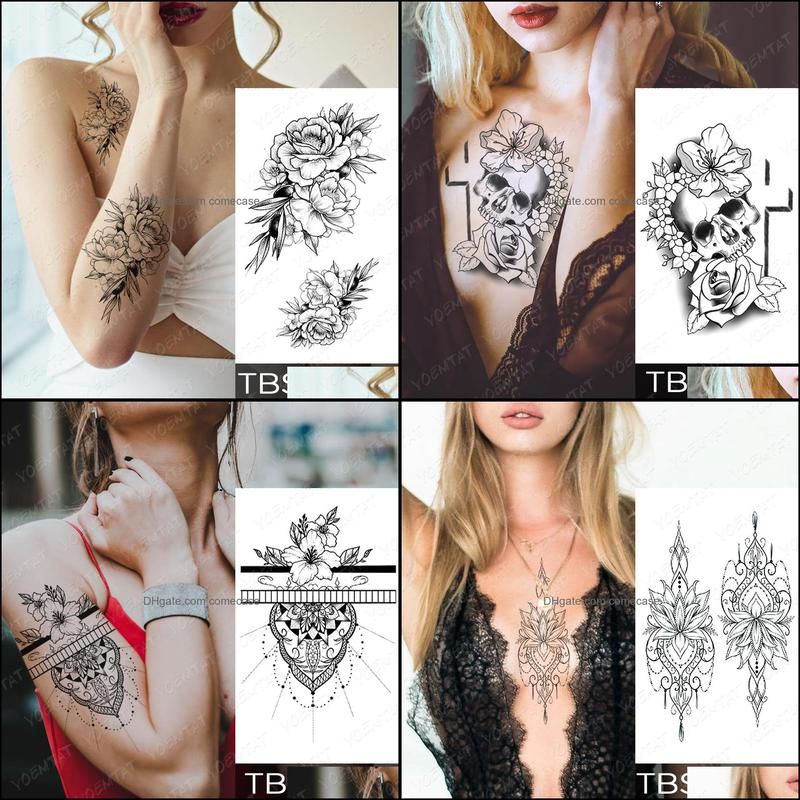 Tattoo Transfer Tattoos & Body Art Health Beauty Waterproof Temporary Sticker Cross Skl Flowers Flash Rose Tattoo Transfer Tattoos & Body Art Health Beauty Waterproof Temporary Sticker Cross Skl Flowers Flash Rose