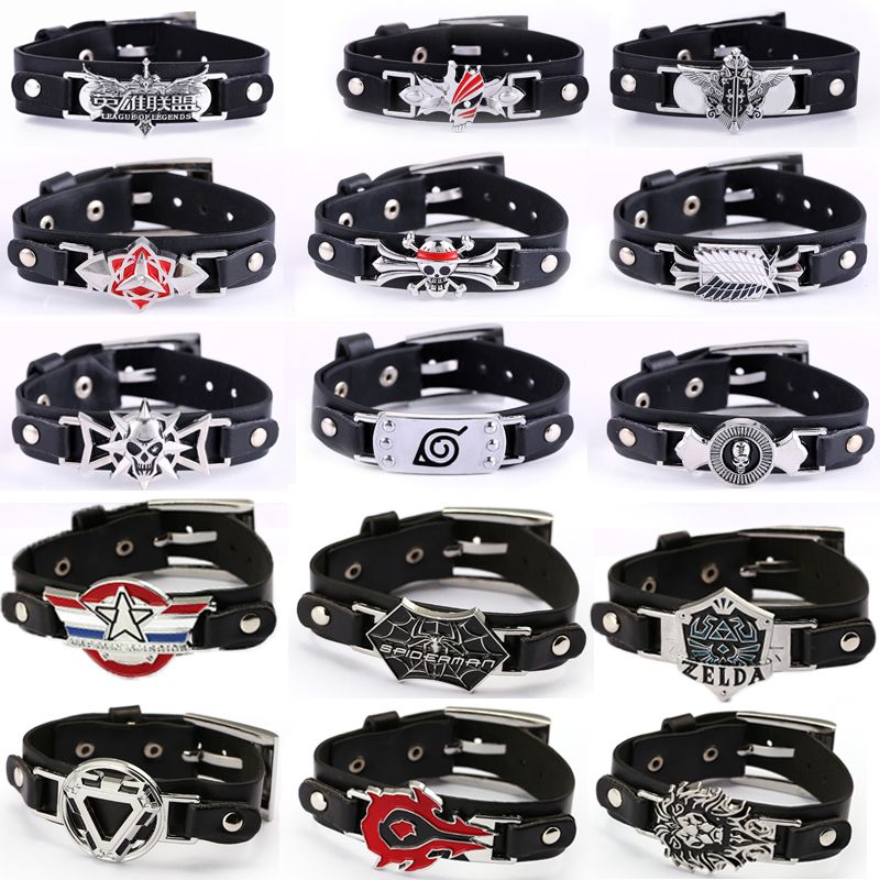 Punk Anime Black Butler En Cuir Gemme Bracelet & Bague Bijoux cosplay Parti Punk Anime Black Butler En Cuir Gemme Bracelet & Bague Bijoux cosplay Parti