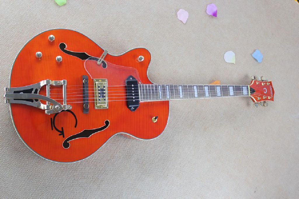 Wholesale Guitars Left Handed JAZZ 6120 Tremolo Falcon Single Cutaway