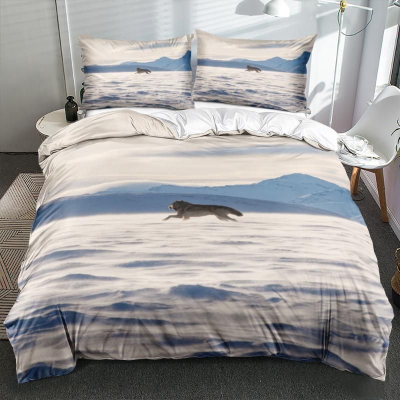 Bedding Sets Home Textiles Custom Snow, Wolf Double Duvet Cover Uk