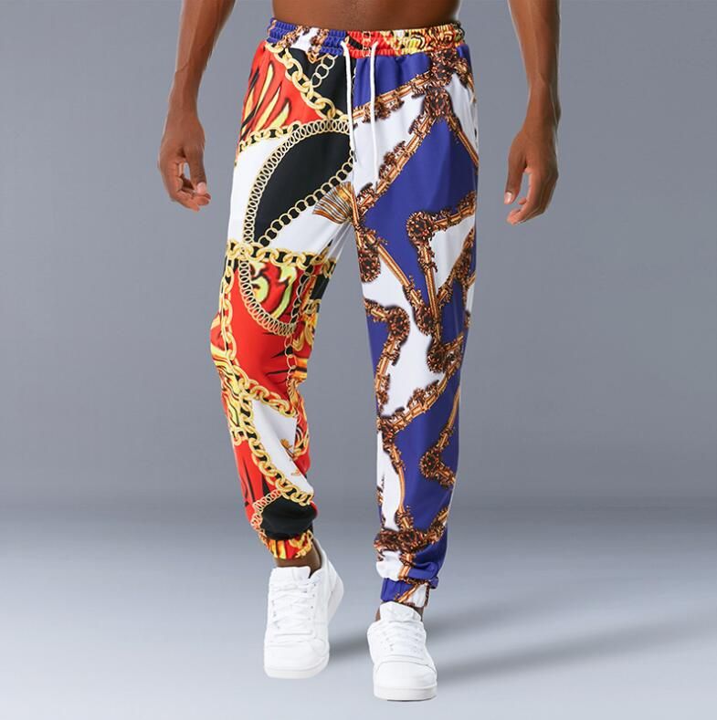 Men Joggers Sweatpant Floral Print 