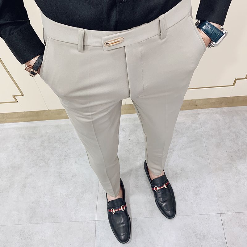 Acquista 2021 Casual Slim Fit Mens Abiti Da Uomo Pantaloni Streetwear Full Lunghezza  Pantaloni Da Pantaloni Uomo 34 Pantaloni Da Ufficio Di Alta Qualità Ufficio  Uomini Tutte Le Partite A 49,03 €