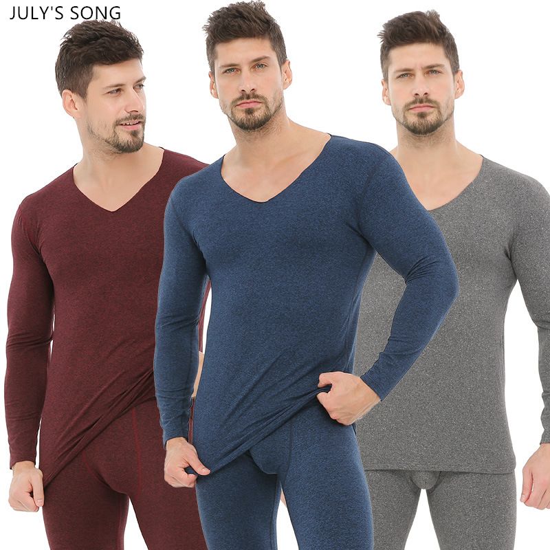 Canción de julio Gruesa ropa térmica Conjuntos Largas Winter Ropa para hombres grandes