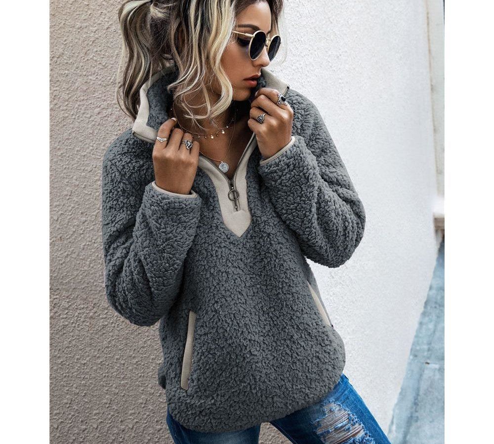 sherpa sweater womens