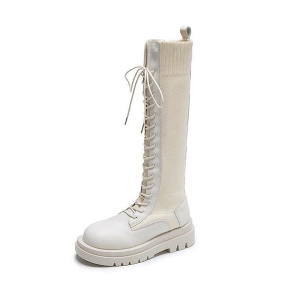 Bottes hautes beige