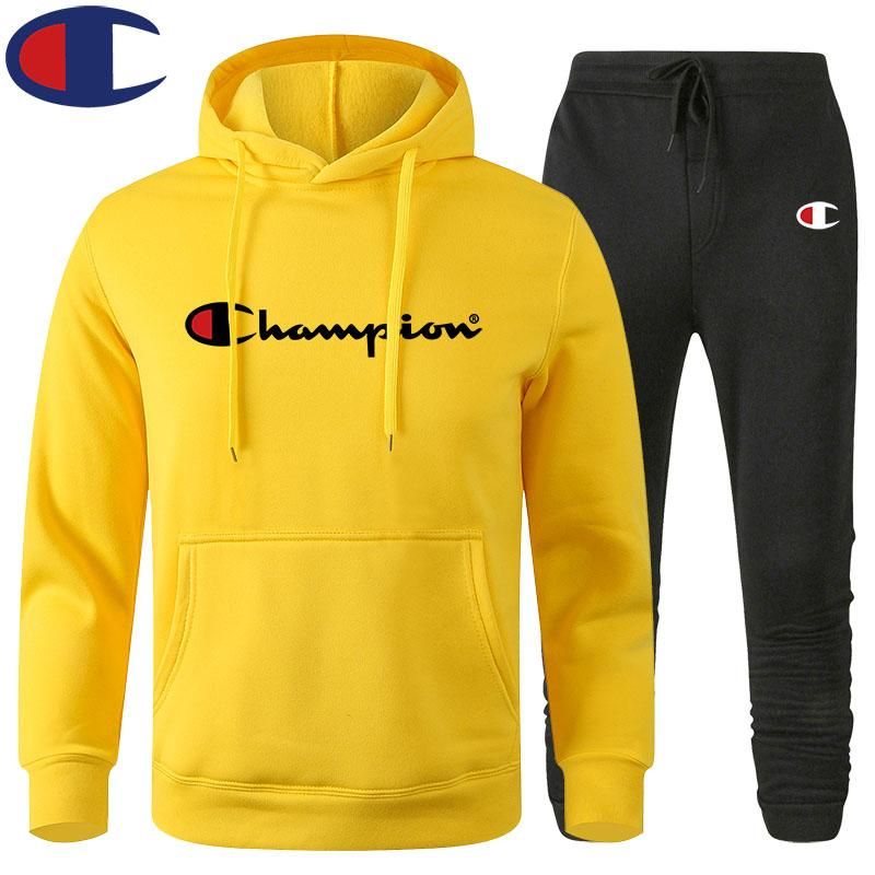 champion tracksuit yellow