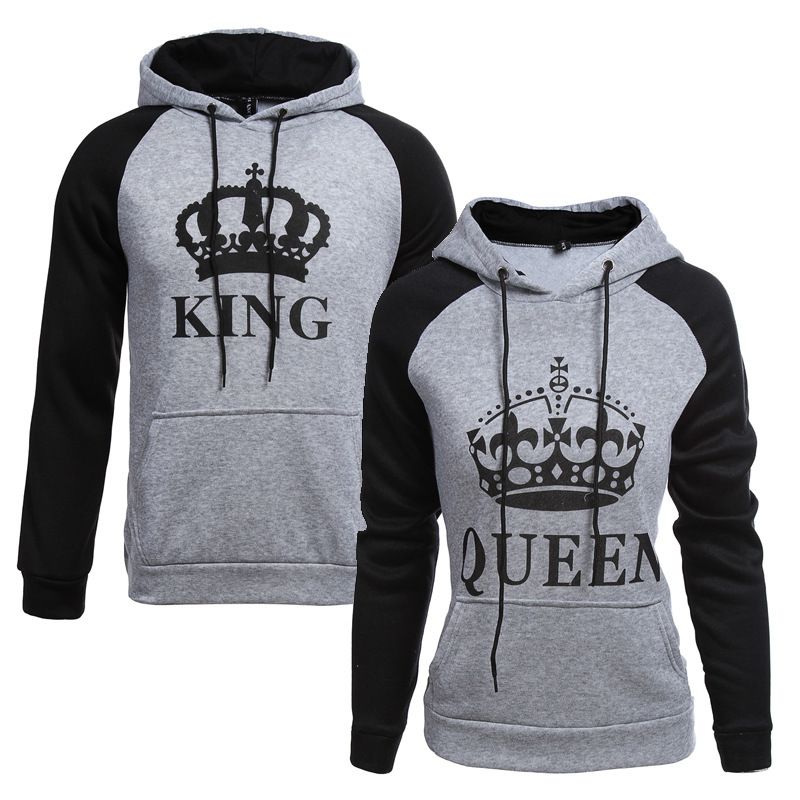Compra King Queen Crown Print Unisex Hombres Mujeres Mujeres Otoño Sudaderas  Slim Sudadera Para Pareja Amantes Invierno Patchwork Capucha Sudaderas  200930 Barato | Entrega Rápida Y Calidad | Es.Dhgate