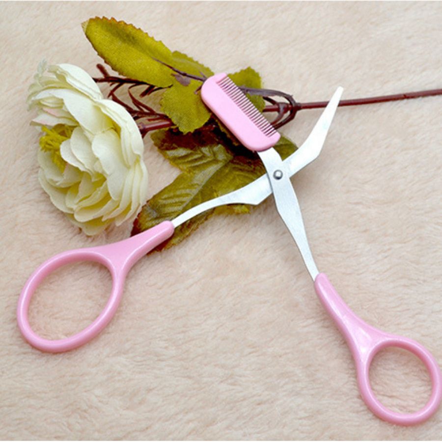 Eyebrow Trimmer Scissors With Comb Beauty Cosmetic Scissors Girl Lady Make  Up Tools From life, $0.31