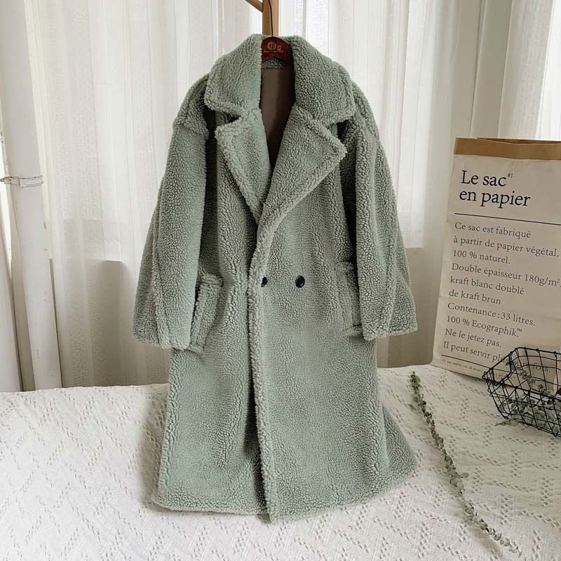 abrigo de peluche verde