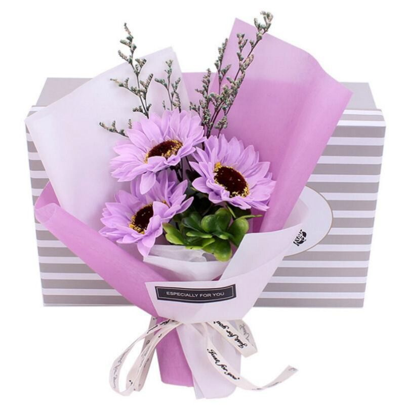 Style 1:3 Purple sunflower with gift box