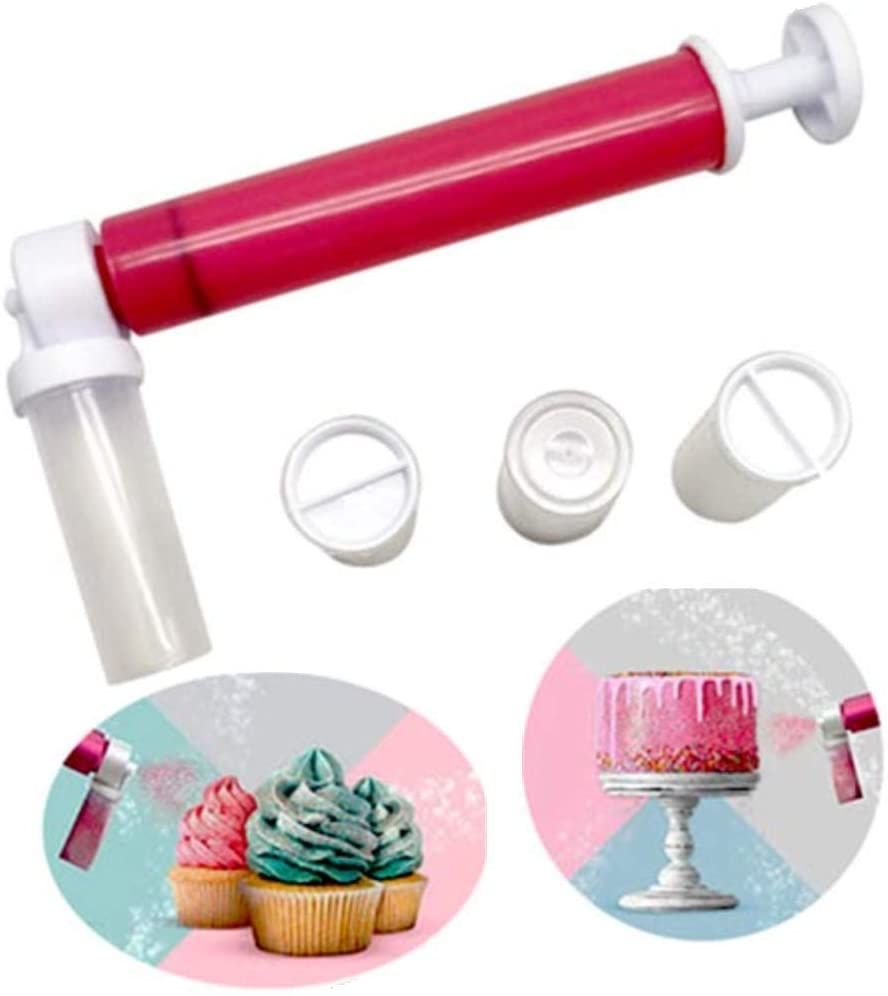 Wangduodu Pompa aerografo Manuale per Decorare Torte con 4 Pezzi di fiala Mini compressore dAria Pistola a spruzzo Strumento per colorare aerografo per Cupcakes e Dessert 