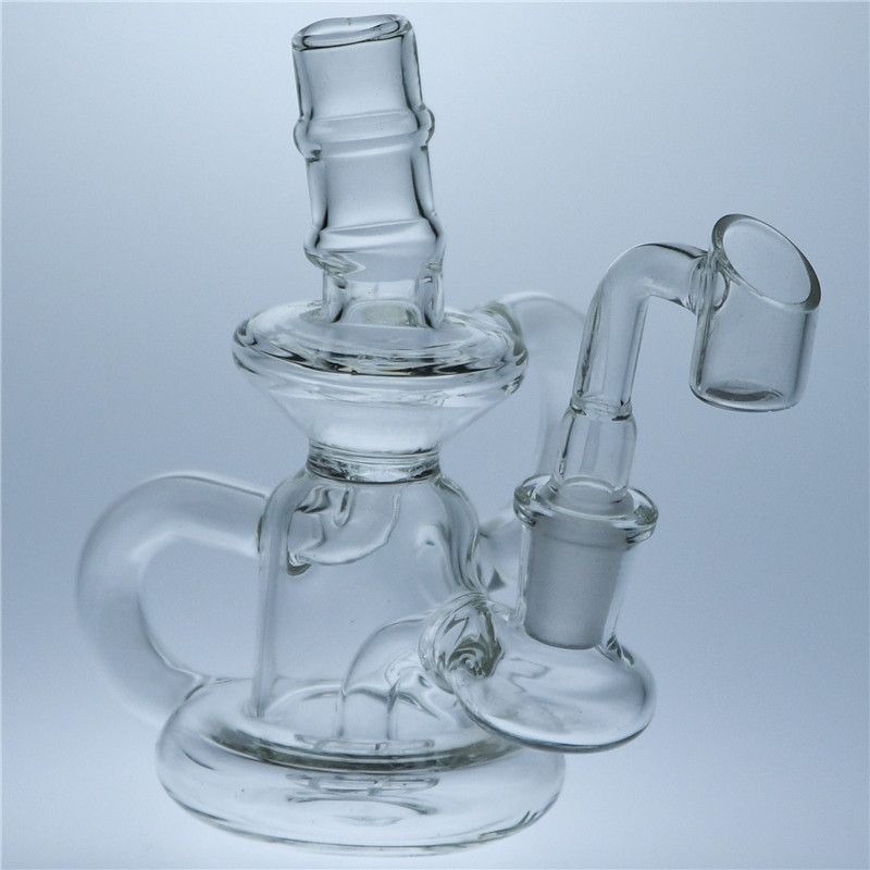 2021 Clear Buoy Base Bongs Recycler Dab Rig Glass Water Bong Smoking
