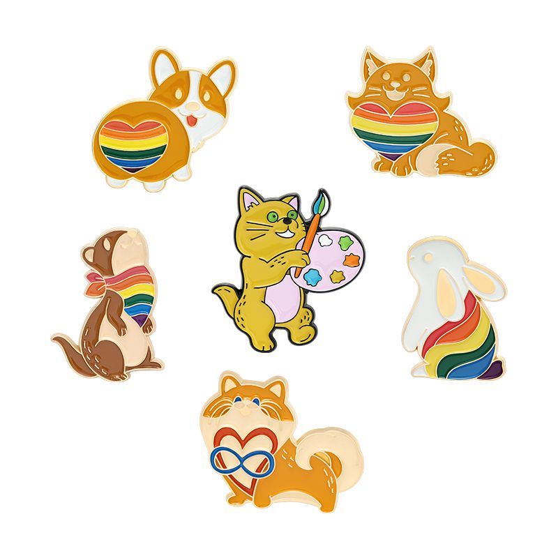 Colorful Rainbow Enamel Pins Stocktwits From Misszoe, 1.09