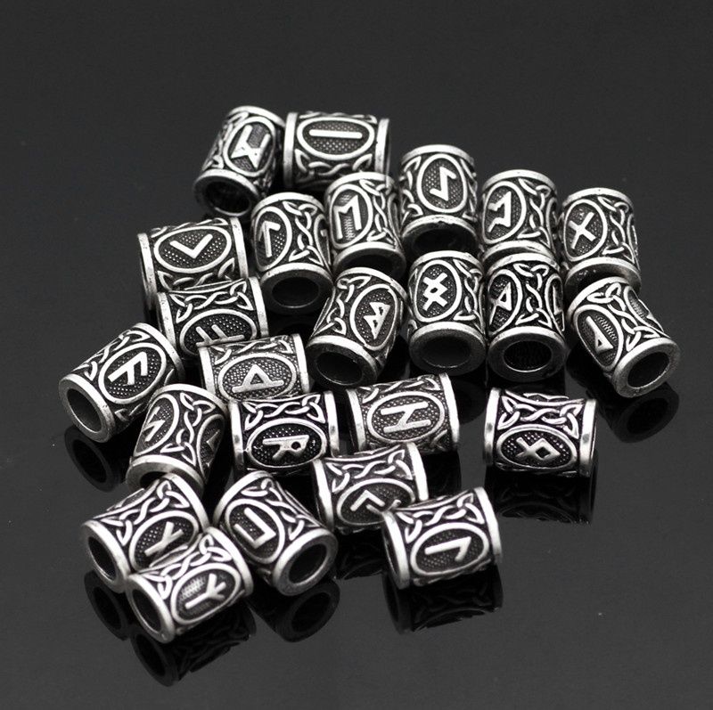 Viking Runes Nordic Norse Beard Beads Set - Image 4