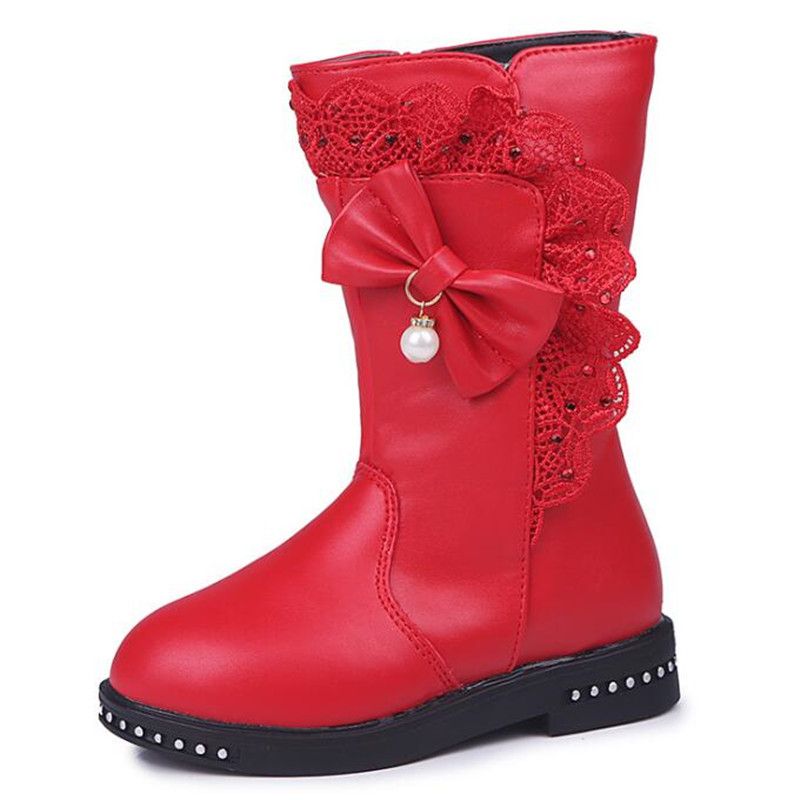 Red autumn boots