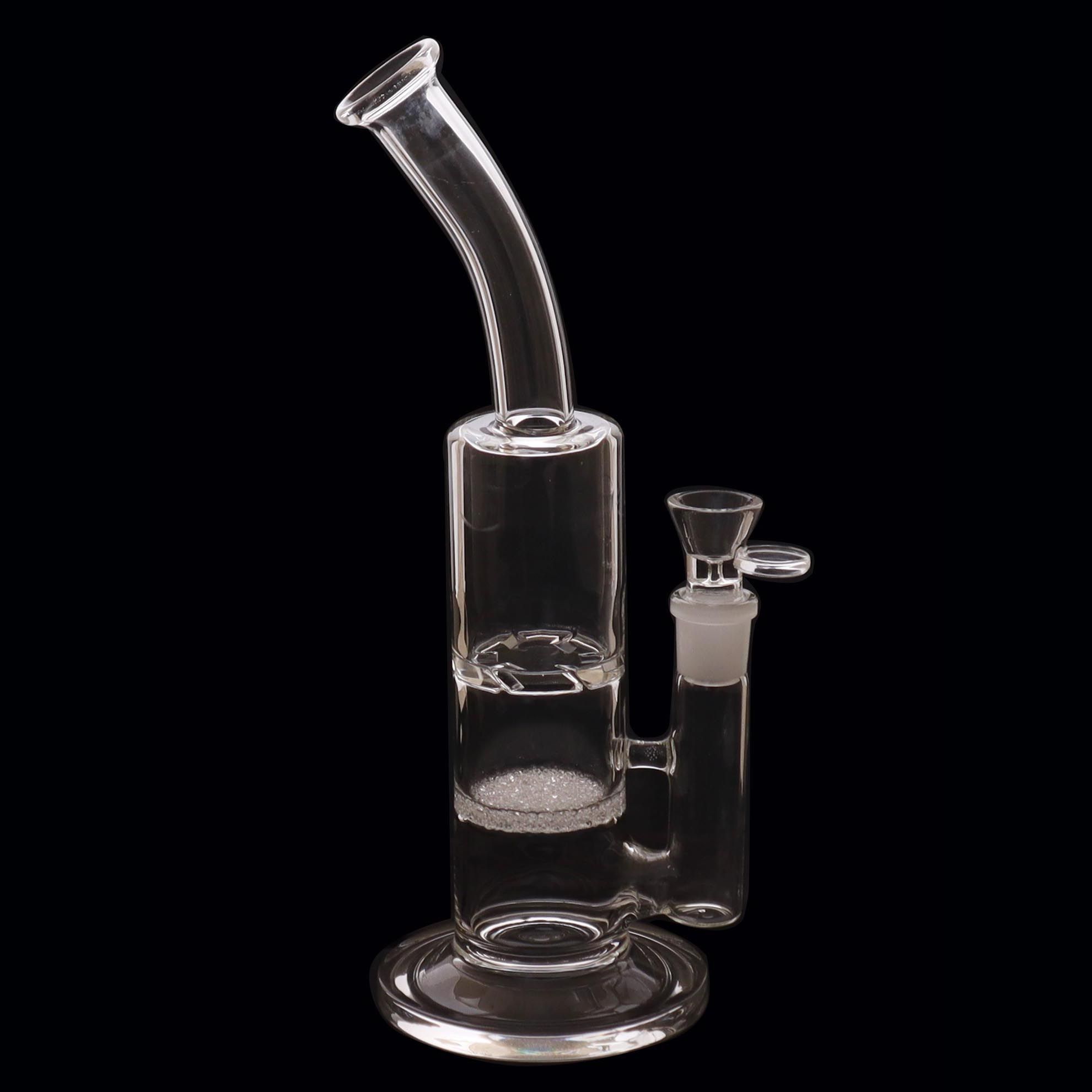2021 10 Fritted Disc Glsss Bubbler Water Pipe Bong With Tornado