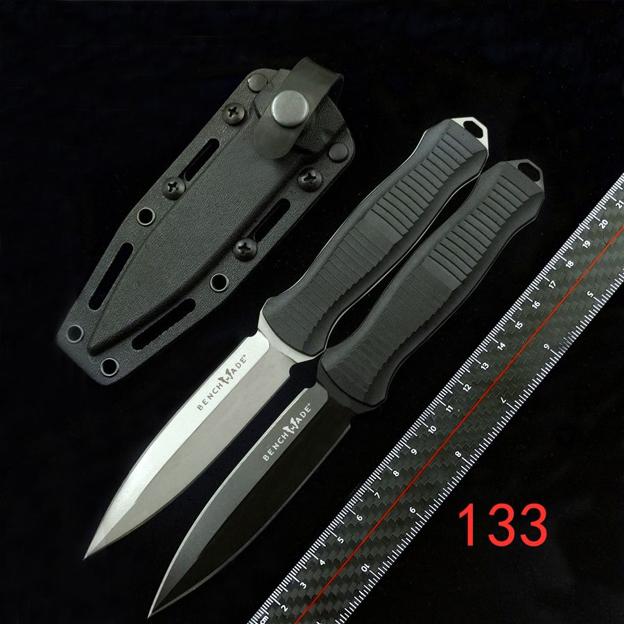 BENCHMADE FIXED INFIDEL 133 Double Edged Tactical Fixed Knife Straight Knife Outdoor Camping