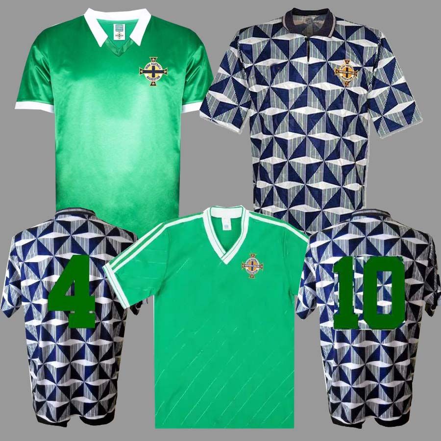 Nordirland Retro Fußball-Trikots Away Vintage 1979 1998 1990 1992 90 92 Evans Lewis Saville Davis Whyte Lafferty McNair Maillots Camisa de Futebo