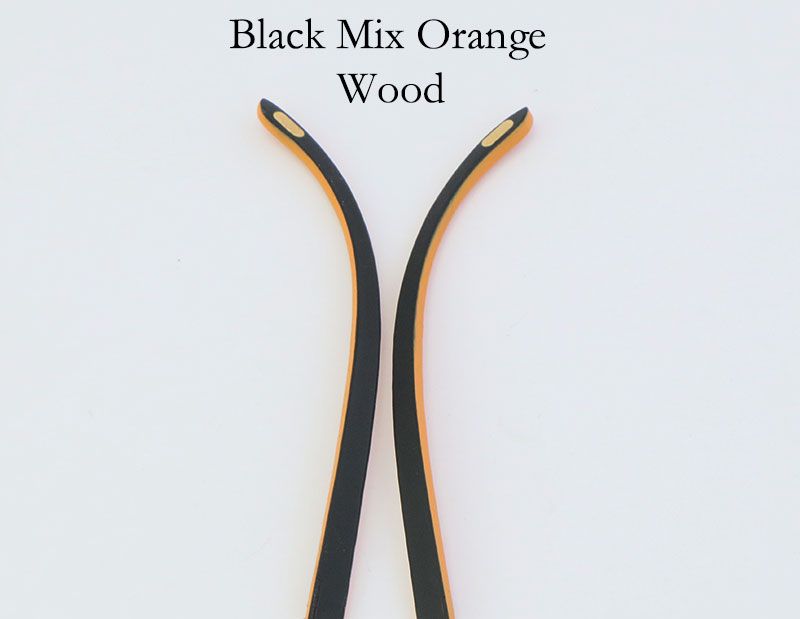 Miscela nera in legno arancione