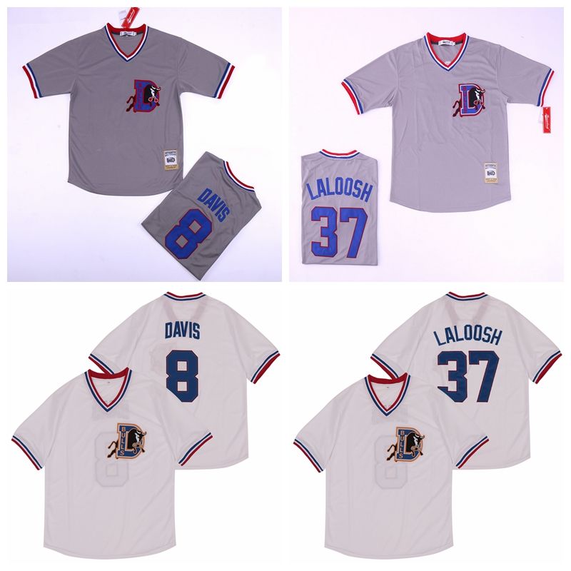 2021 1988 Bull Durham 37 Nuke LaLoosh Jersey Men Baseball 8 Crash Davis