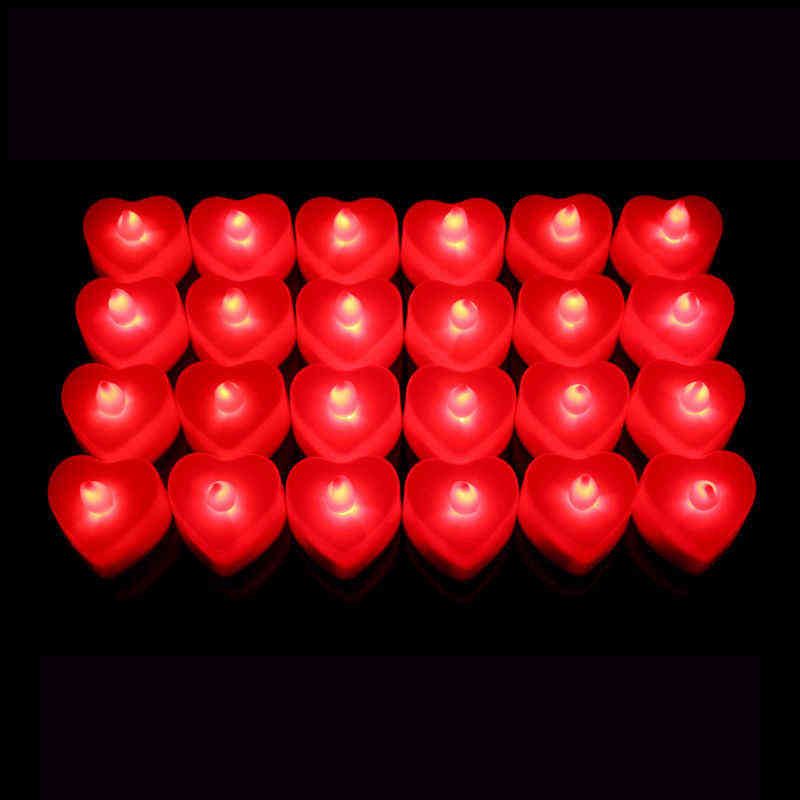 24 pcs coeur rouge