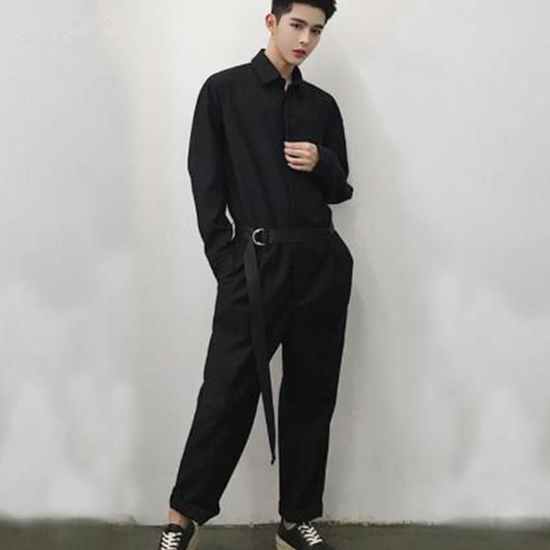 black overalls male