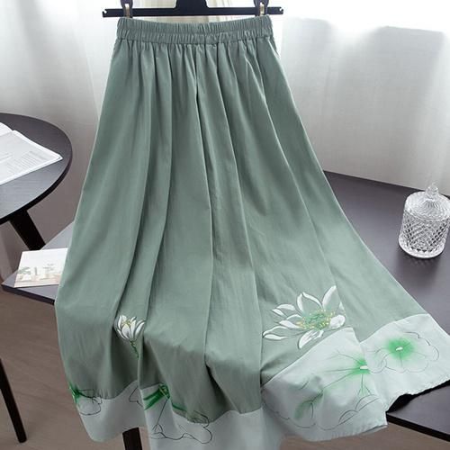 green skirt