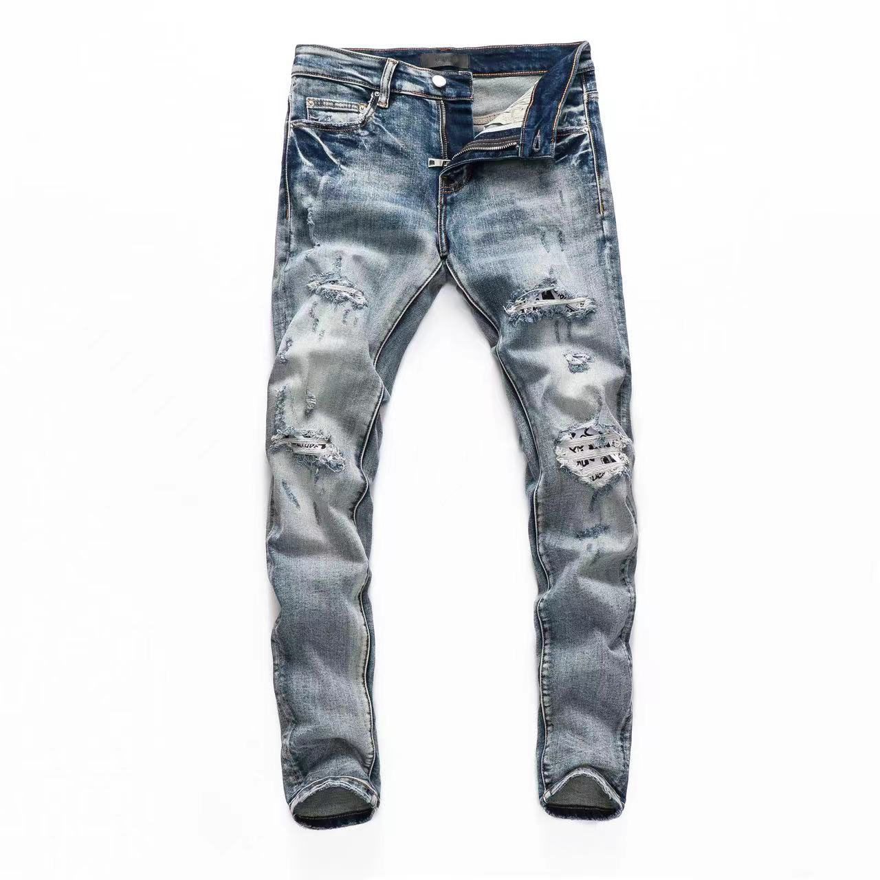 Compra Diseñador Jeans Menores Envejecidos Jean Pantalones Jeans Pegados  Pegatinas Luz Lavado Roco Largo Motocicleta Rock Barato | Entrega Rápida Y  Calidad | Es.Dhgate