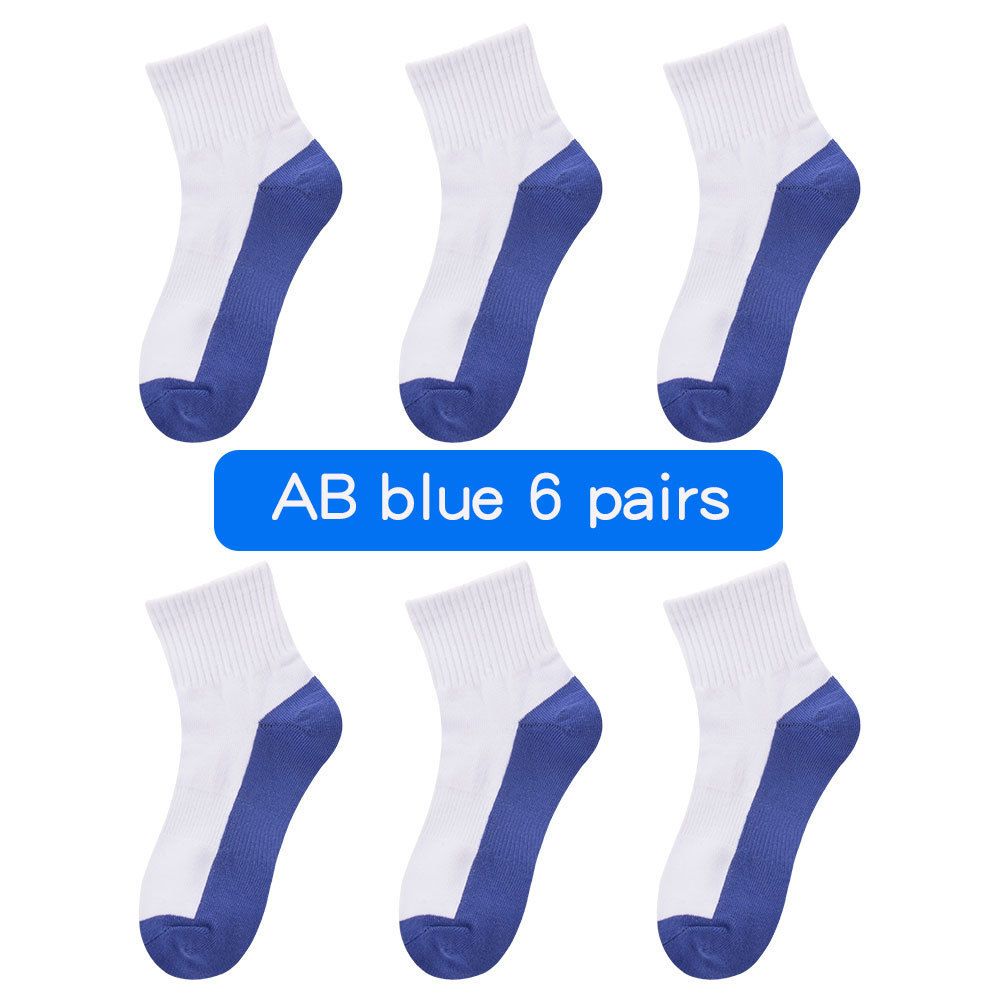 White Blue 6 Pairs