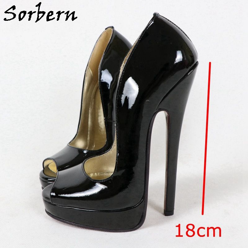 Black 18cm Heel