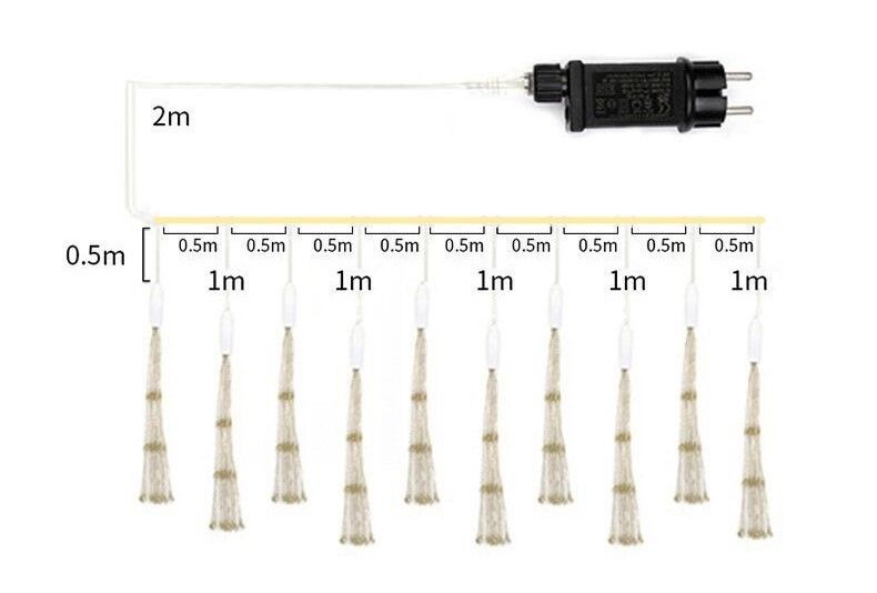 10 sztuk Lights-Ciepła White-US-US