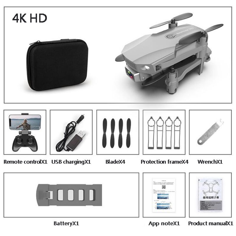 الرمادي 4K 1cam-1battery