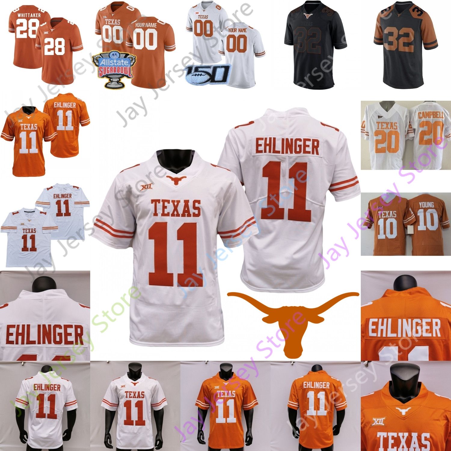 custom texas longhorns jersey