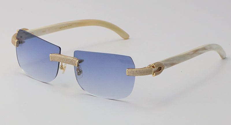 White Mix Gold Blue Lens