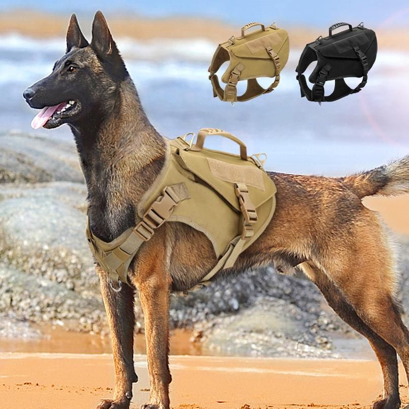 Militar Dog Harness Chaleco Capacitación Perro Caza Molle Chaleco para Pastor K9 Chaleco Para