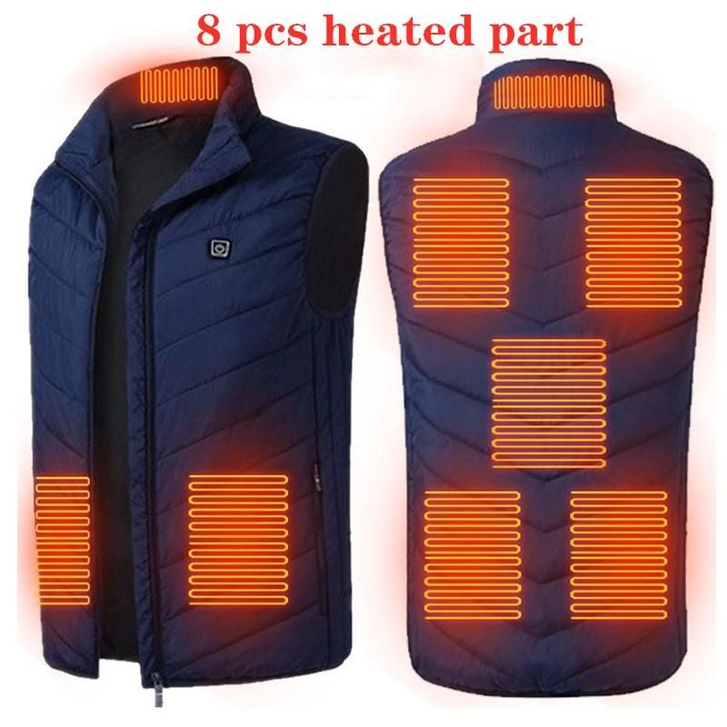 Blue 8 Pcs Heated