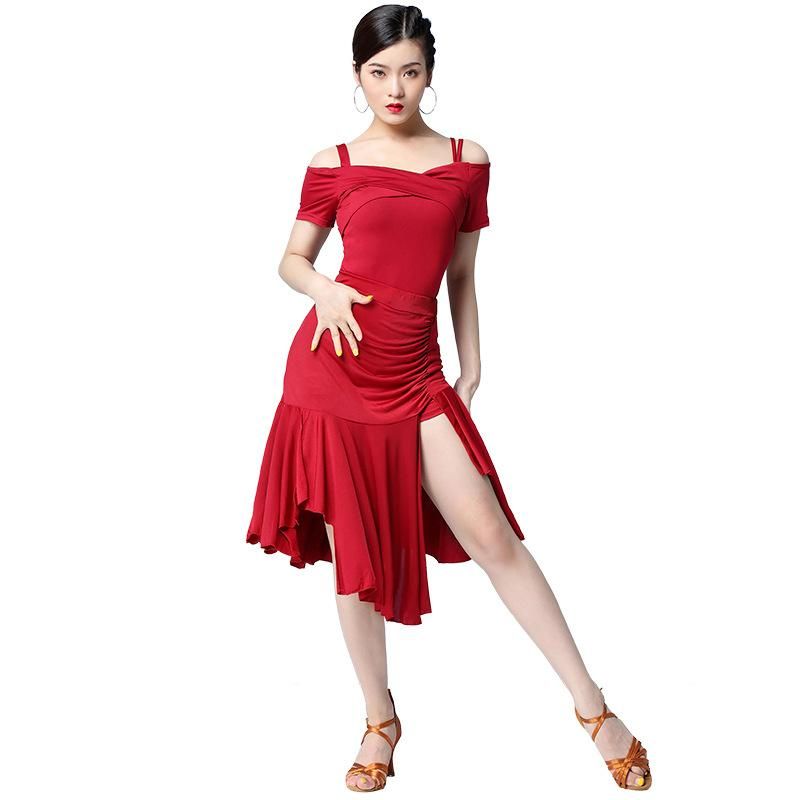 Compra Etapa Desgaste Mujer Borla Vestido De Baile Latino Ropa Salsa Traje  Salón De Baile Falda De Competencia Barato | Entrega Rápida Y Calidad |  Es.Dhgate