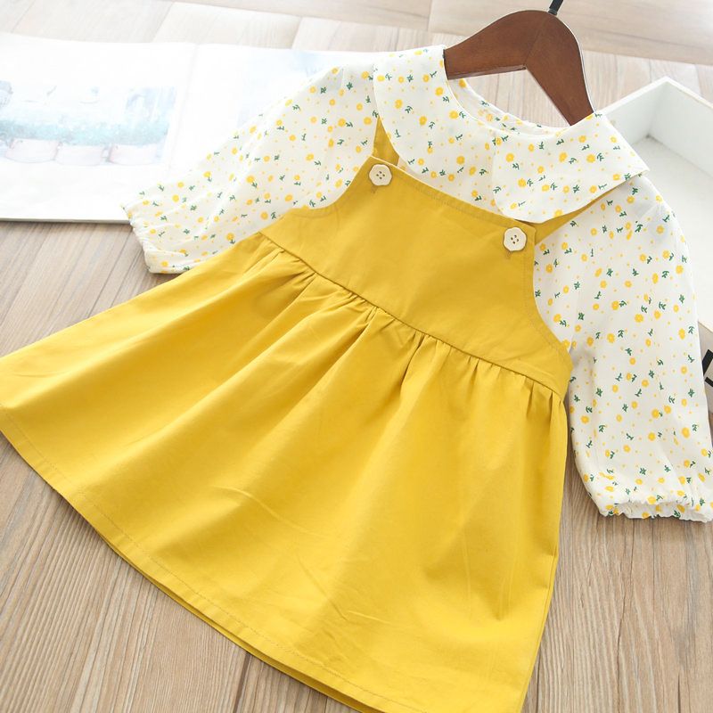 Compra Conjuntos De Ropa Trajes Para Niñas Bebé Niños Trajes Floral Manga  Larga Tops Blusas Camisas Suspensores Vestidos Niños 1 5Y B3888 Barato |  Entrega Rápida Y Calidad | Es.Dhgate