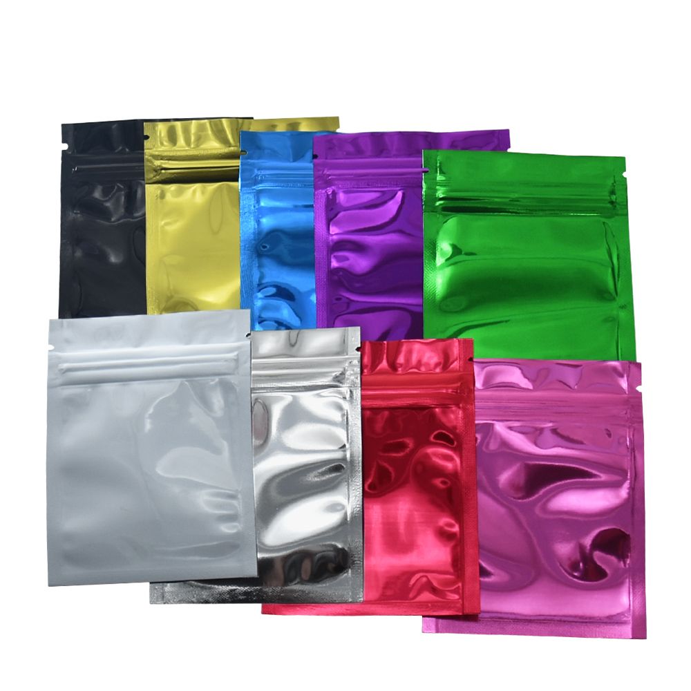 2021 10x15cm Self Sealing Aluminum Foil Zip Lock Bags Reclosable Heat